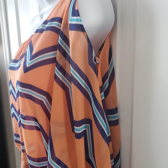 Fun Asos One-Sleeve Patterned Romper, with pockets! Size M - Picture 3 of 7